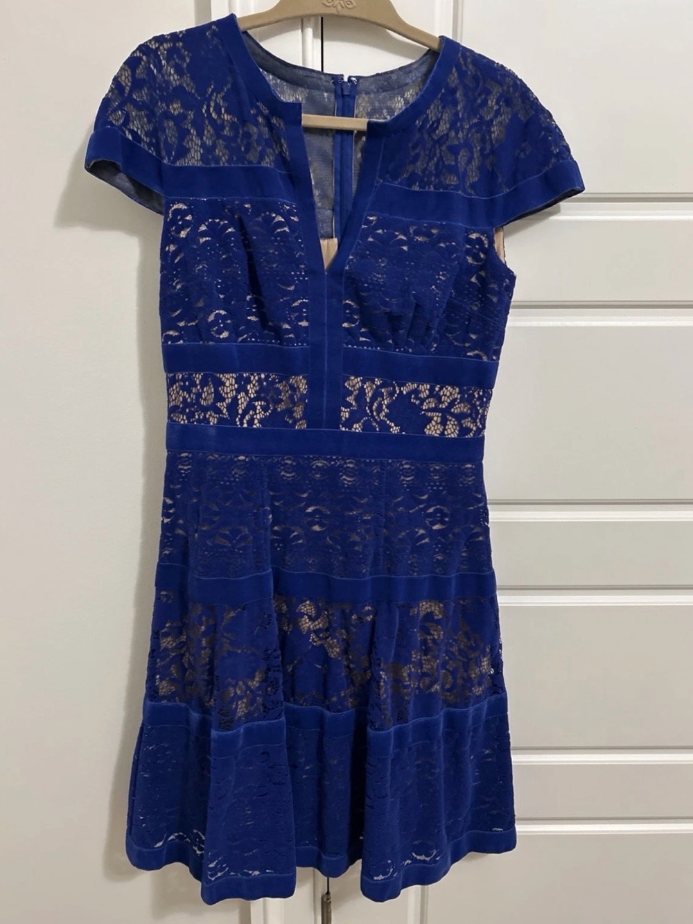 Tadashi Shoji Blue Lace Fit & Flare Dress